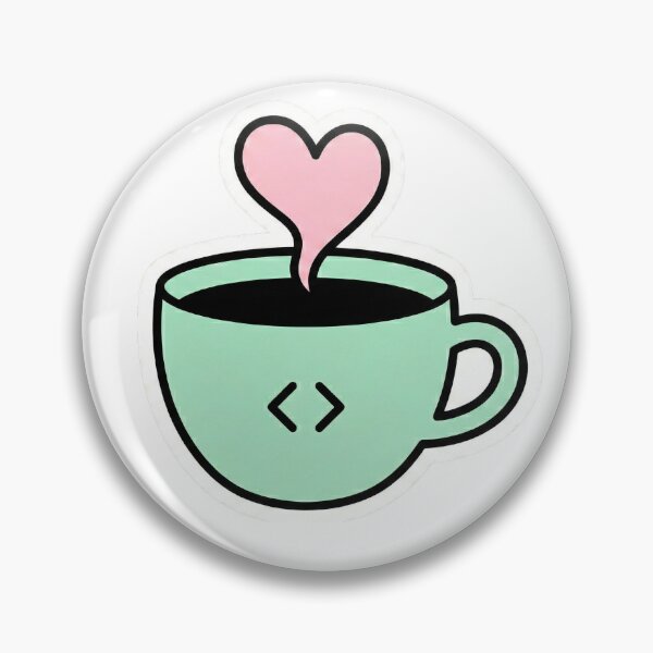 Item preview, Coding Coffee Cup Heart Programmer Developer Sticker designed and sold by AerzTienda.
