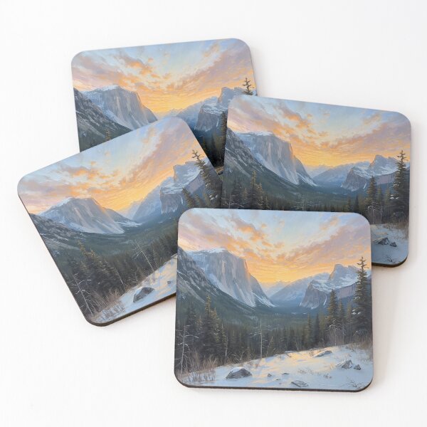 Item preview, Mountains, forests, snow, sunset designed and sold by Bobigreg.