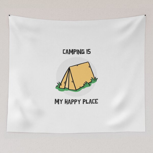 Item preview, Camping is my happy place designed and sold by SchlenzVentures.