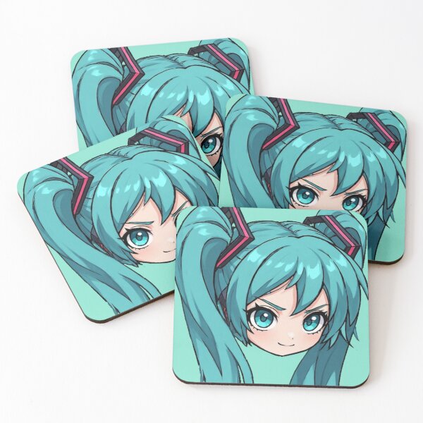Item preview, Hatsune Miku Chibi Face - Cute Vocaloid Aesthetic Fanart designed and sold by Jimakmo.