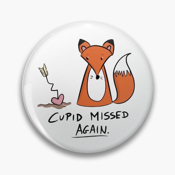 Item preview, Cupid Missed Again - Anti-Valentine’s Fox designed and sold by DesignFreakArt.