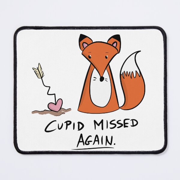 Item preview, Cupid Missed Again - Anti-Valentine’s Fox designed and sold by DesignFreakArt.