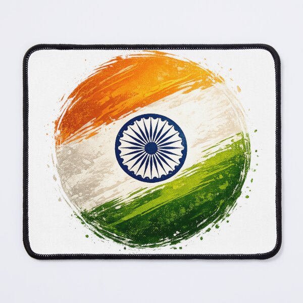 Item preview, Indian Flag Brush Circle Sticker | Patriotic Tricolor Art designed and sold by RelateAndTee.