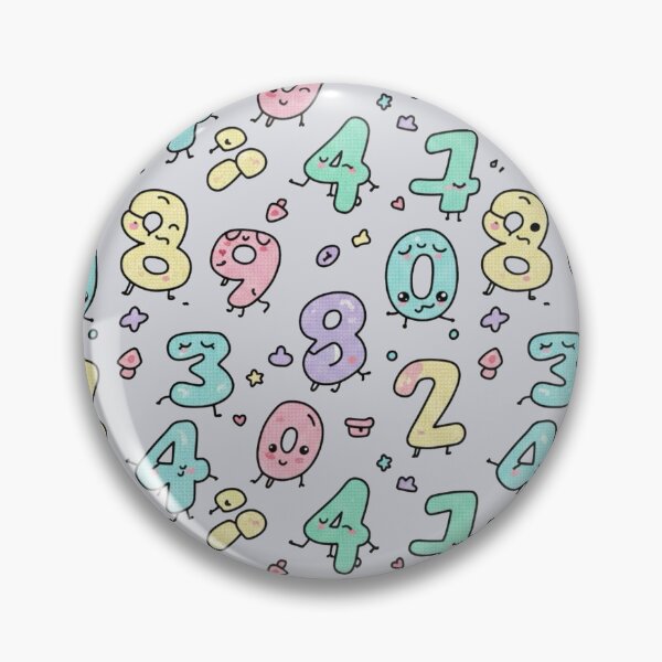 Item preview, Educational Kawaii Numbers Colorful Fun Pattern designed and sold by Tidarat-27.