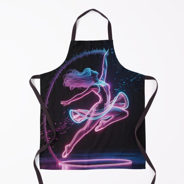 Item preview, Neon Energy Dancer: Luminous Particle Leap – Synthetic Wave Ballet Dance Art designed and sold by FusiTink.