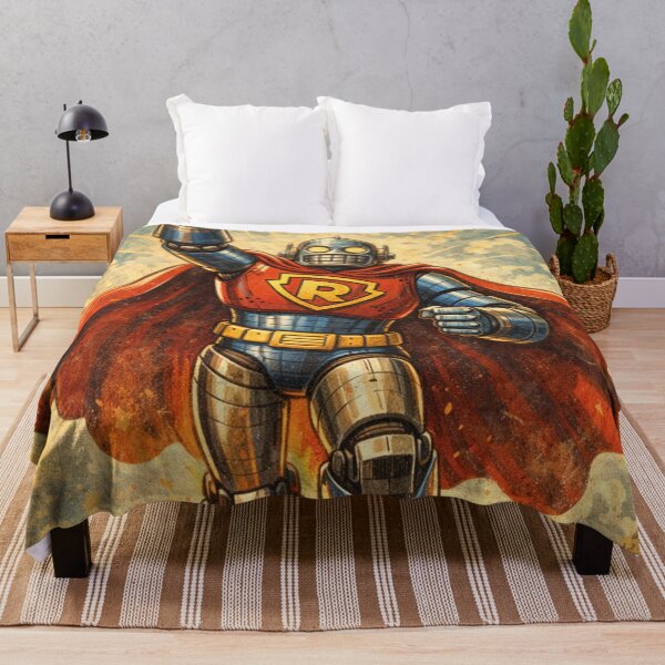 Item preview, Retro Robot Superhero – Vintage Comic Style Design designed and sold by Mauswohn.