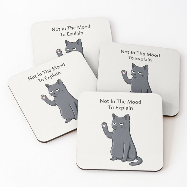 Item preview, Not In The Mood To Explain Cat Minimalist Humor Design designed and sold by Ombrya.