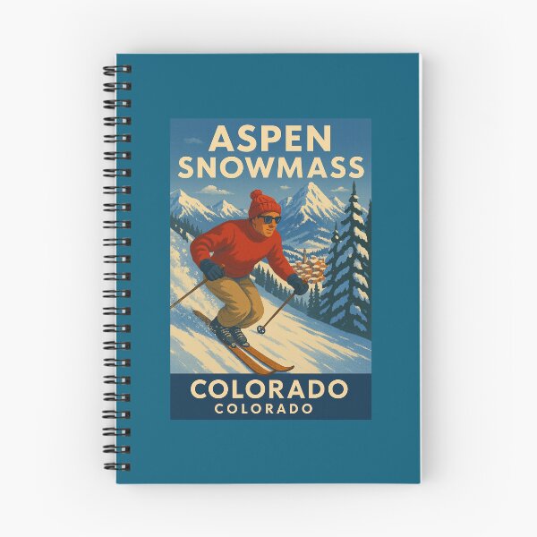 Aperçu de l'œuvre Affiche de ski d'Aspen Snowmass, Colorado créée et vendue par Halifaxartguy.