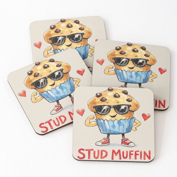 Item preview, Stud Muffin Valentine Illustration – Cute Chocolate Chip Muffin Kids Love Art designed and sold by cogiaovuong.