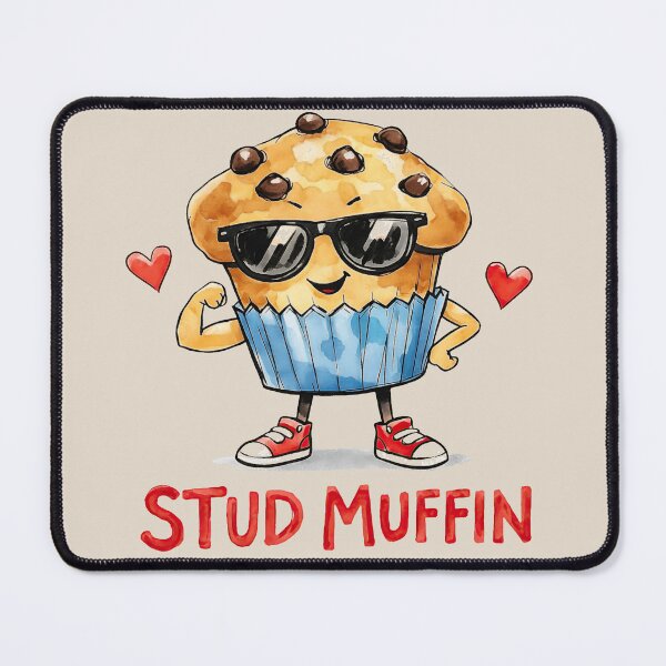 Item preview, Stud Muffin Valentine Illustration – Cute Chocolate Chip Muffin Kids Love Art designed and sold by cogiaovuong.