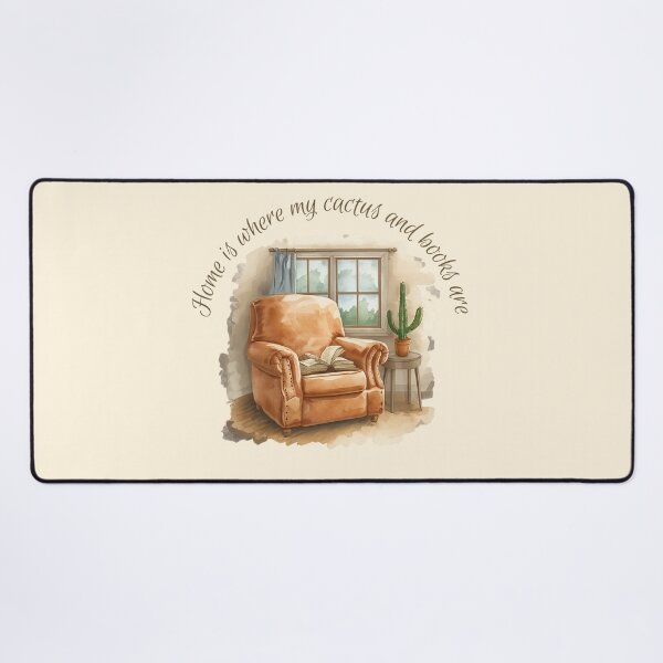 Item preview, Home With Cactus and Books designed and sold by AnInfiniteInkwell.