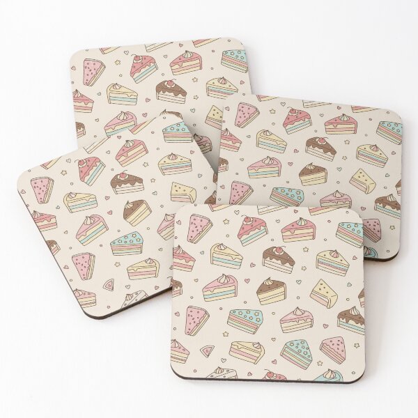Item preview, Sweet Kawaii Cake Slices Colorful Dessert Pattern designed and sold by Tidarat-27.