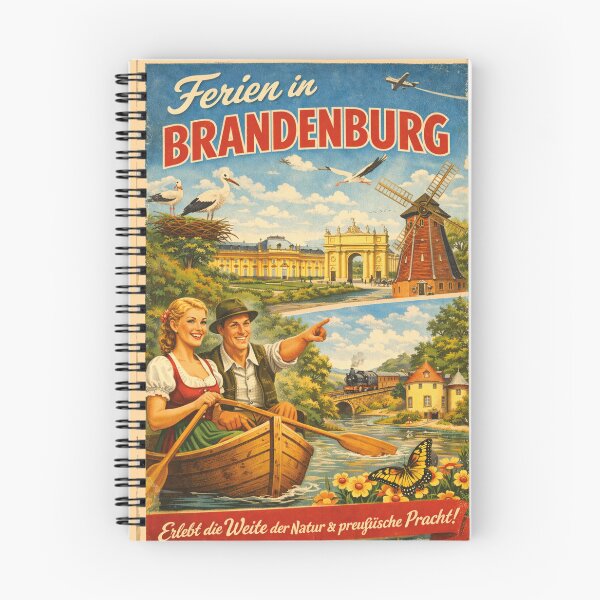 Item preview, Holidays in Brandenburg – Nostalgic Vintage Travel Poster designed and sold by Mauswohn.
