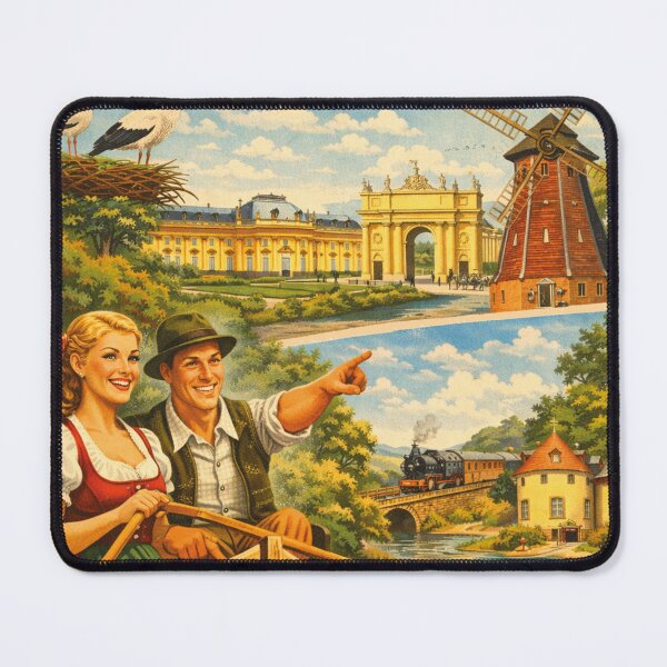 Item preview, Holidays in Brandenburg – Nostalgic Vintage Travel Poster designed and sold by Mauswohn.
