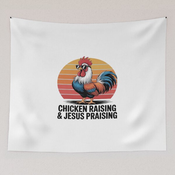Item preview, Womens Chicken Raising & Jesus Praising For Men Women  designed and sold by DigitaldeligArt.