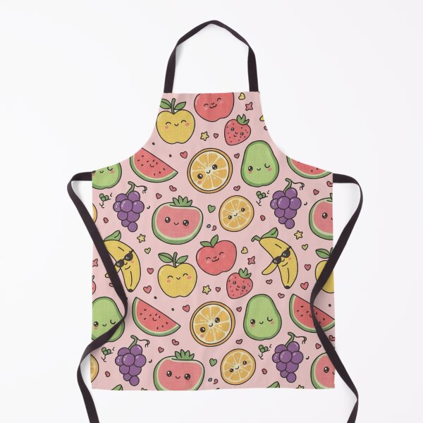 Item preview, Happy Fruit Friends Kawaii Colorful Seamless Pattern designed and sold by Tidarat-27.