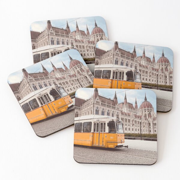 Item preview, Budapest's historic trams and Parliament designed and sold by XanderYoung.