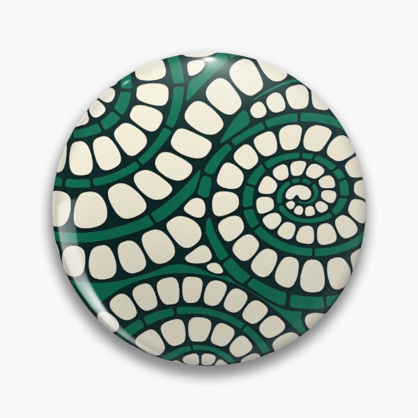 Item preview, Shell Spiral Green Pattern designed and sold by LuxeFusionArt.