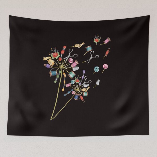 Item preview, Cute Sewing, Quilting Equipment Dandelion, Flying Flower for Quilter, Sewing Lover Gift, Funny Sewer, Seamstress  designed and sold by DesignDenDo ⭐⭐⭐⭐⭐.