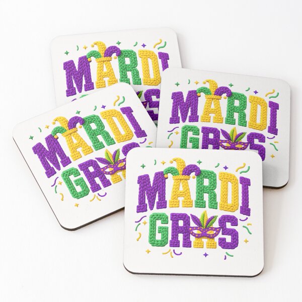Item preview, Faux Yarn Mardi Gras, Latch Hook Crochet Mardi Gras, Preppy Glitter Knit, Crochet Mardi Gras, Louisiana  designed and sold by DesignDenDo ⭐⭐⭐⭐⭐.