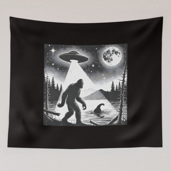 Item preview, Big Foot UFO, Big Foot, Alien, Sasquatch, Space, Adventure designed and sold by DesignDenDo ⭐⭐⭐⭐⭐.