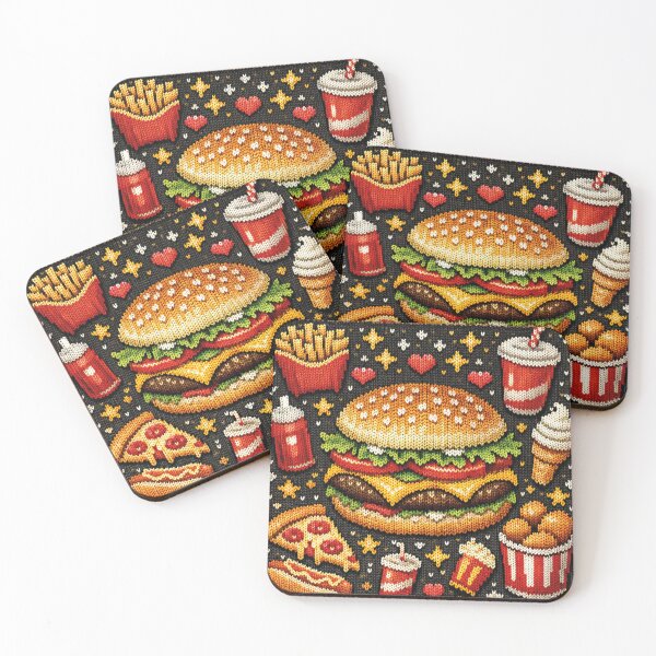 Item preview, Fast Food Feast – Delicious Burger Knitting Pattern Design designed and sold by Mauswohn.