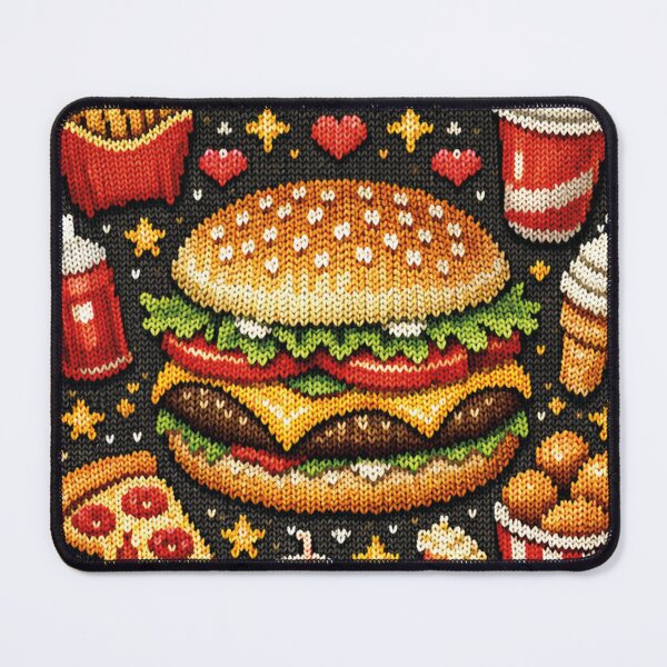 Item preview, Fast Food Feast – Delicious Burger Knitting Pattern Design designed and sold by Mauswohn.