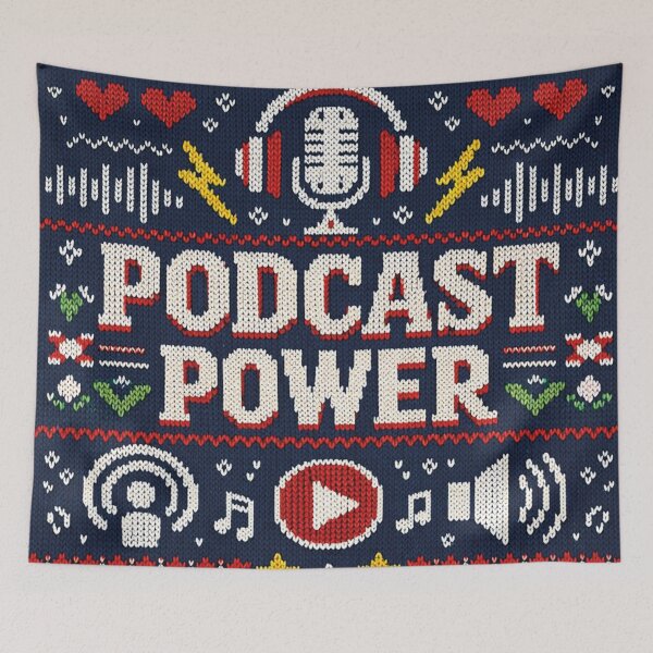 Item preview, Podcast Power – Creative knitting pattern design for podcasters designed and sold by Mauswohn.