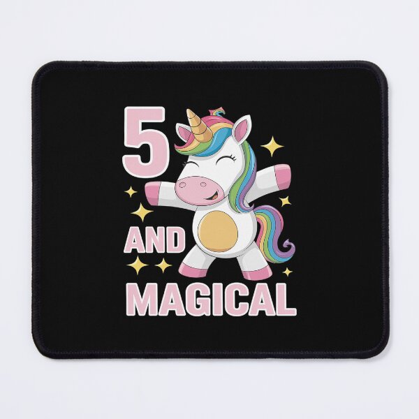 Item preview, 5 And Magical Girls 5th Birthday Unicorn 5 Year Old Girl designed and sold by MarkLeedsArt.