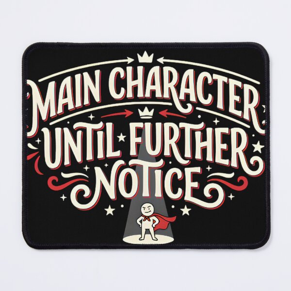 Item preview, Main Character Until Further Notice – Funny Confidence Quote Design designed and sold by gavinroyal.