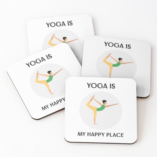 Artikelvorschau, Yoga is my happy place entworfen und verkauft von SchlenzVentures.