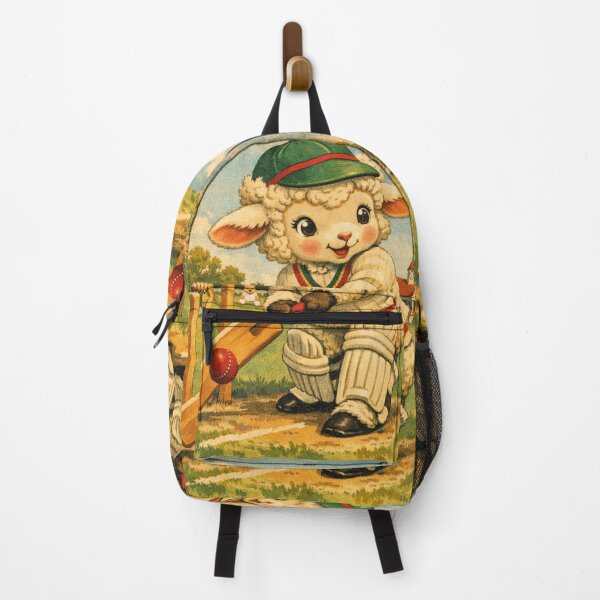 Item preview, Cricket Champion – Cute sheep in vintage sports design designed and sold by Mauswohn.
