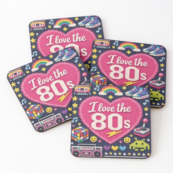 Item preview, I Love the 80s – Colorful Retro Knitting Pattern Design designed and sold by Mauswohn.