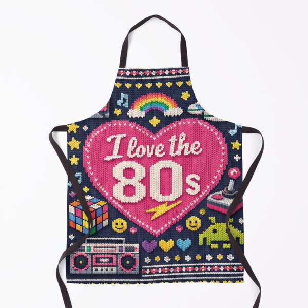 Item preview, I Love the 80s – Colorful Retro Knitting Pattern Design designed and sold by Mauswohn.
