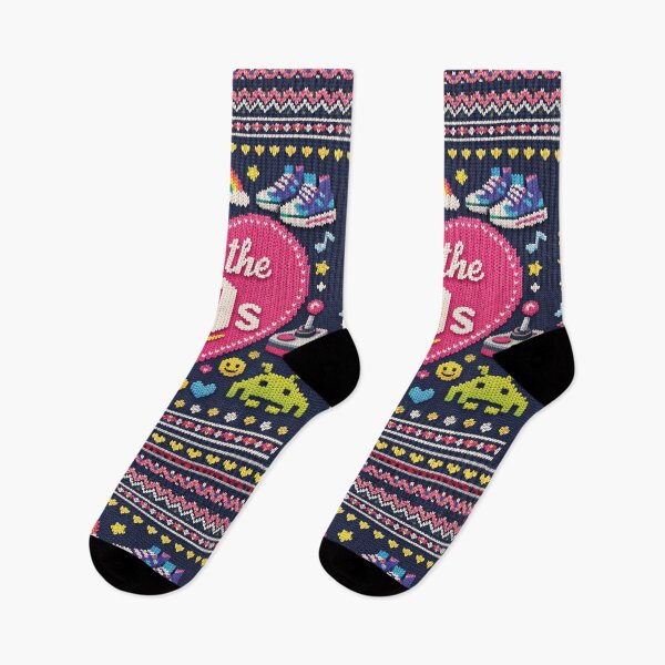 Item preview, I Love the 80s – Colorful Retro Knitting Pattern Design designed and sold by Mauswohn.