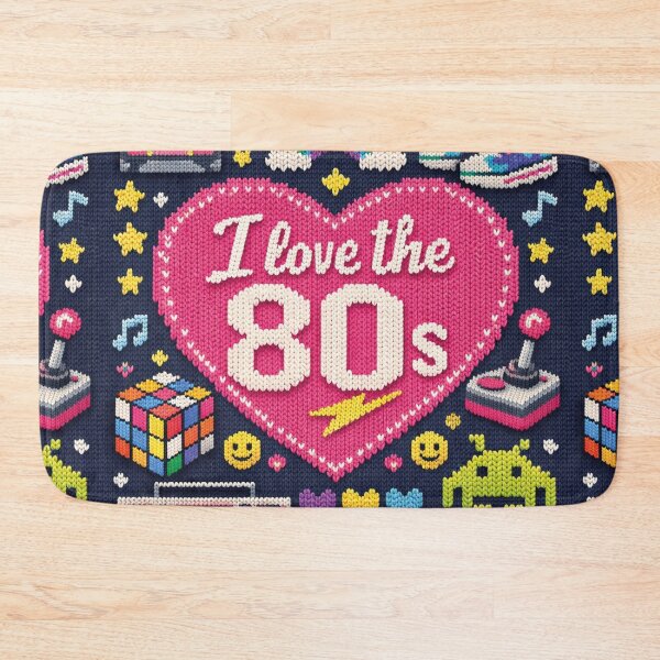 Item preview, I Love the 80s – Colorful Retro Knitting Pattern Design designed and sold by Mauswohn.