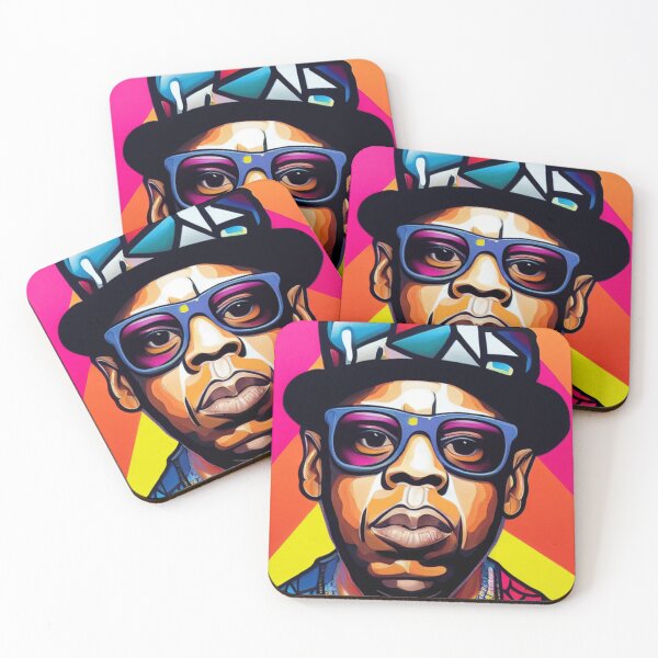Item preview, Jay Z Stylized Pop Art Portrait With Bold Colors And Iconic Rap Presence designed and sold by layprotuninec.