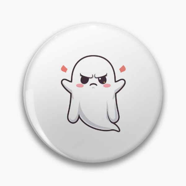 Item preview, Defiant Ghost Sticker – Cute Ghost Character with Attitude designed and sold by Kavya Art.