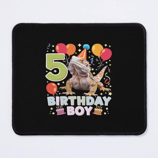 Item preview, 5th Birthday Boy Bearded Dragon 5 Years Old Bday Party  designed and sold by MarkLeedsArt.