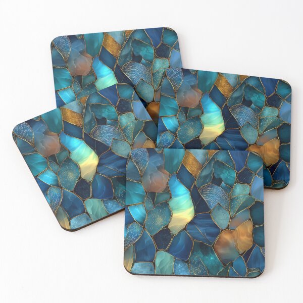 Item preview, Transformative Teal Pattern Collection – 2026 Color Trend, Modern Concentric Art Nouveau Circles designed and sold by Ewa Miller.