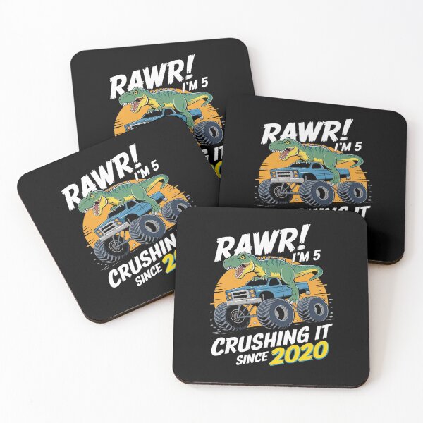 Item preview, 5th Birthday Dinosaur Party Boys Rawr I'm 5  designed and sold by DigitaldeligArt.