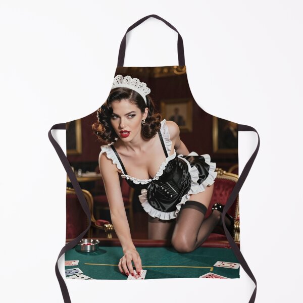 Item preview, Una criada morena juega al póquer en el casino designed and sold by CathryneDelamort.