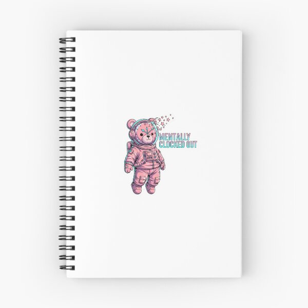 Item preview, Mentally Clocked Out – Cute Astronaut Bear Sticker designed and sold by KusshiArts.