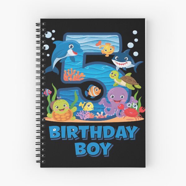 Item preview, 5th Birthday Party Ocean 5 Year Old Sea Fish Birthday Boy  designed and sold by DigitaldeligArt.