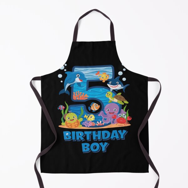 Item preview, 5th Birthday Party Ocean 5 Year Old Sea Fish Birthday Boy designed and sold by DigitaldeligArt.