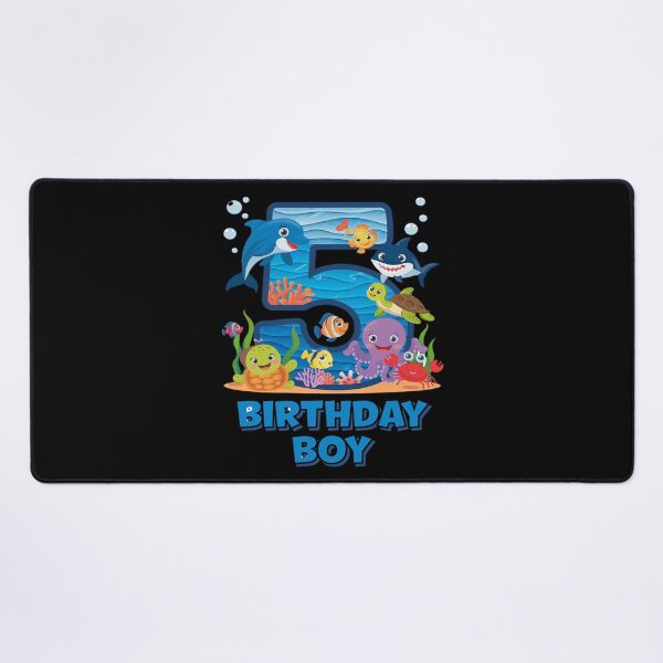 Item preview, 5th Birthday Party Ocean 5 Year Old Sea Fish Birthday Boy designed and sold by DigitaldeligArt.