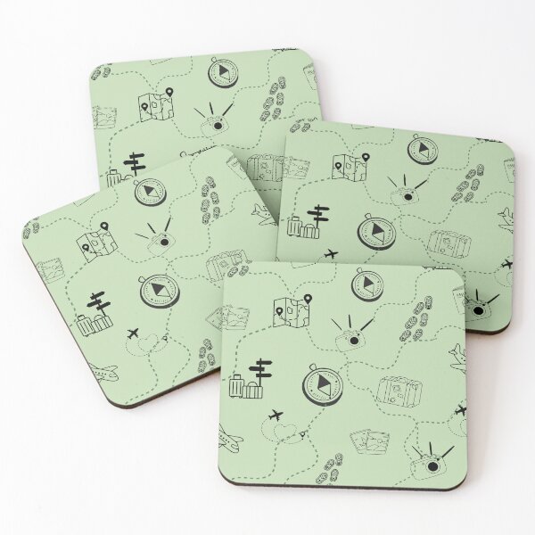 Item preview, Wanderlust Journey Green Map Aesthetic designed and sold by SDFsignature.