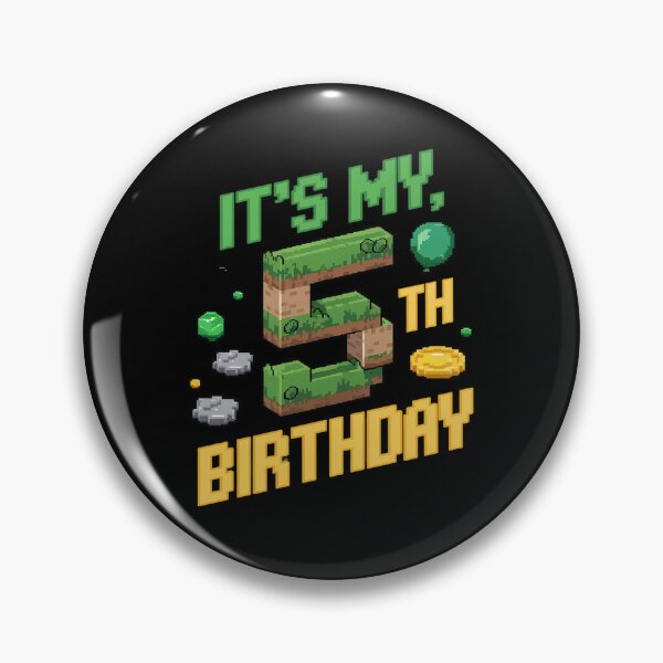 Item preview, Birthday Boy It's My 5th Birthday Gamer Pixel Number  designed and sold by DigitaldeligArt.