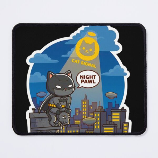 Item preview, Night Pawl - Cute Bat Cat Superhero Chibi Sticker - Gotham Kitty Art designed and sold by MT-Hub | Art for Every Soul.