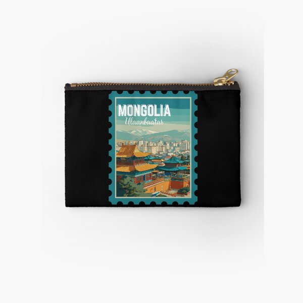 Item preview, Ulán Bator, Mongolia: ilustración de sello de viaje vintage designed and sold by MaateoDesign.